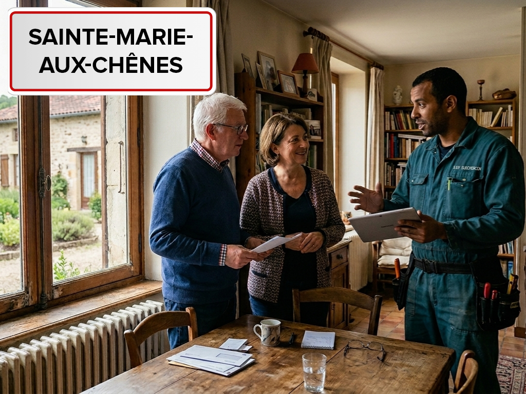 Installation de pompe à chaleur à Sainte-Marie-aux-Chênes (57255) en Moselle